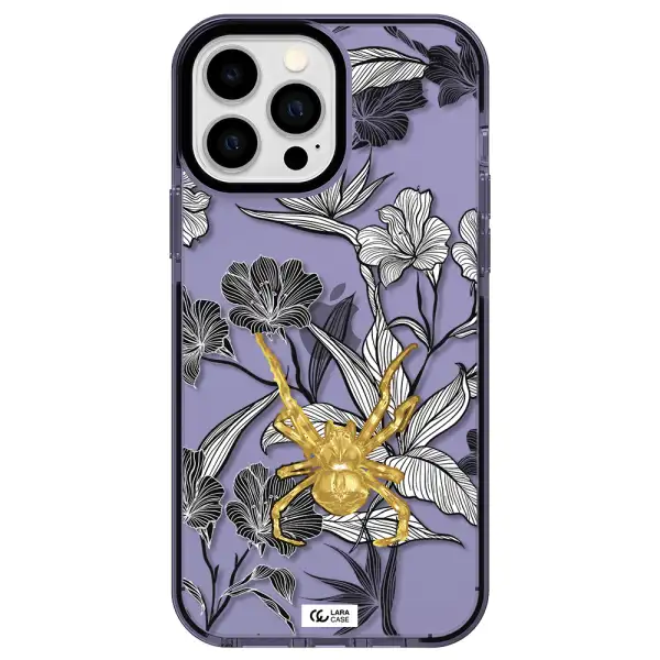 Golden Spider Apple iPhone 13 Pro Max impact Lilac Case