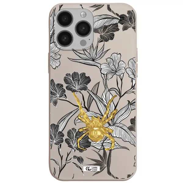 Golden Spider Apple iPhone 13 Pro Max Silicone Stone Case