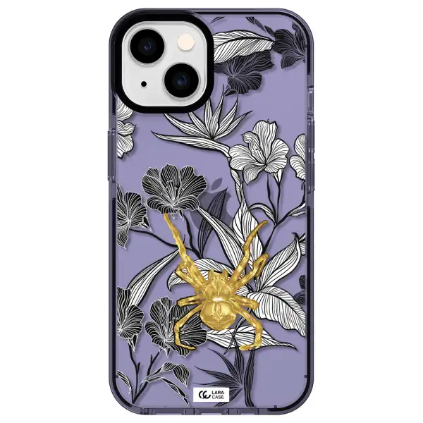 Golden Spider Apple iPhone 14 impact Lilac Case