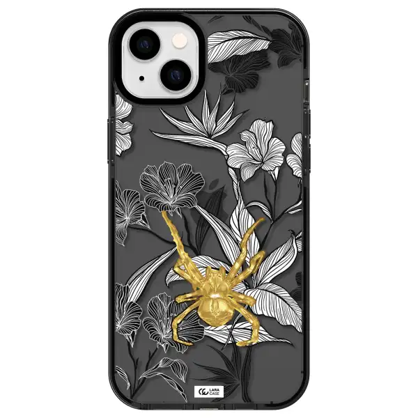 Golden Spider Apple iPhone 14 plus impact Smoke Black Case