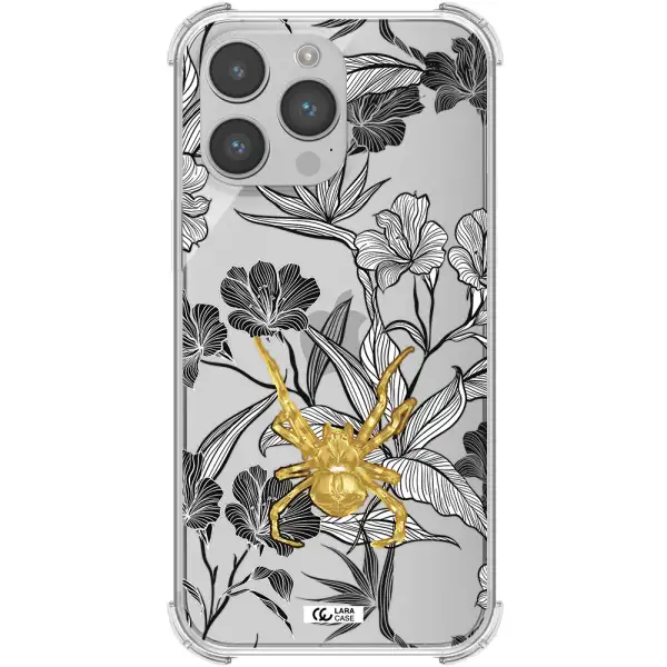 Golden Spider Apple iPhone 14 pro max Clear PC Case