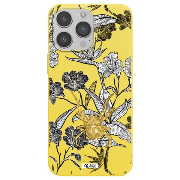 Golden Spider Apple iPhone 14 pro max Silicone canary yellow Case