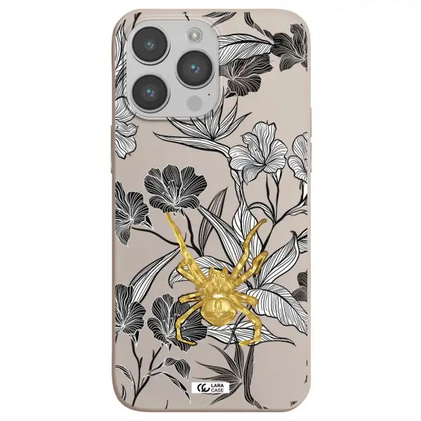 Golden Spider Apple iPhone 14 pro max Silicone Stone Case