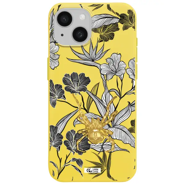 Golden Spider Apple iPhone 15 Silicone canary yellow Case