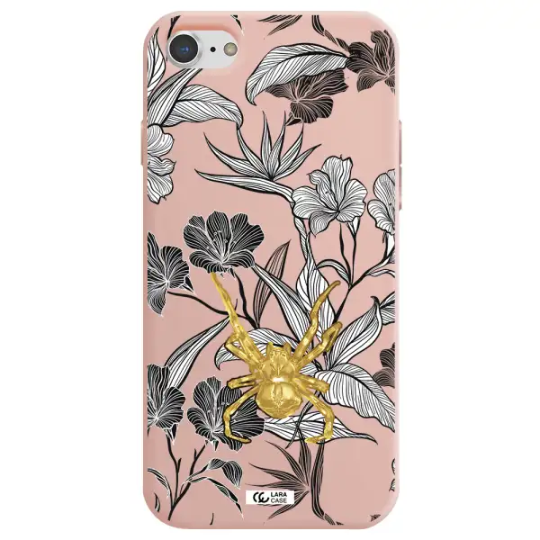 Golden Spider Apple iPhone 7 Silicone pastel pink Case