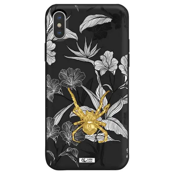 Golden Spider Apple iPhone XS max Silicone black Case