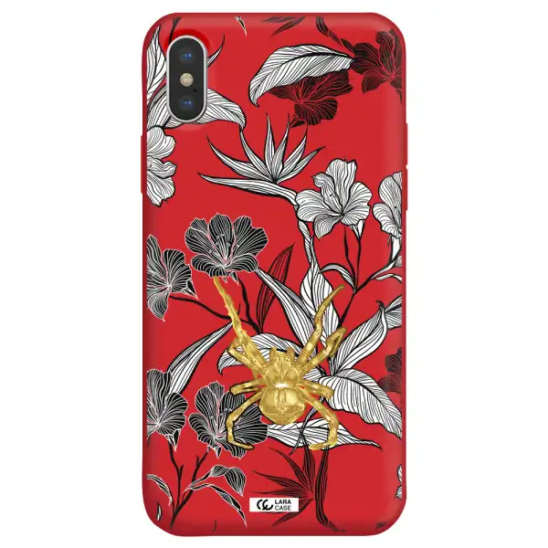 Golden Spider Apple iPhone XS Silicone Imperial Red Case