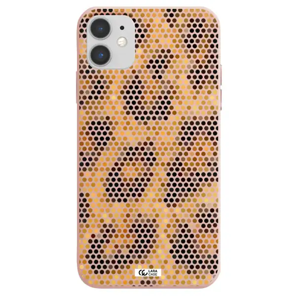 Leopard Dots Apple iPhone 11 Silicone pastel pink Case