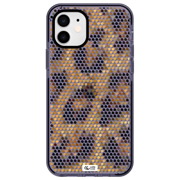 Leopard Dots Apple iPhone 12 impact Lilac Case