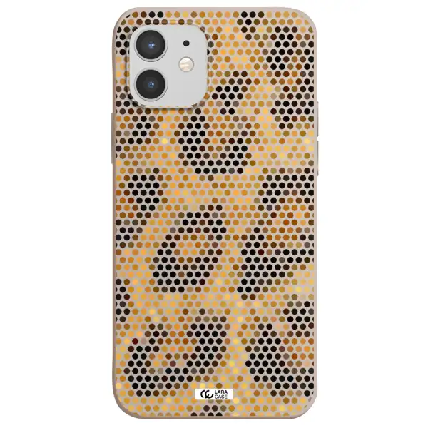 Leopard Dots Apple iPhone 12 mini Silicone Stone Case