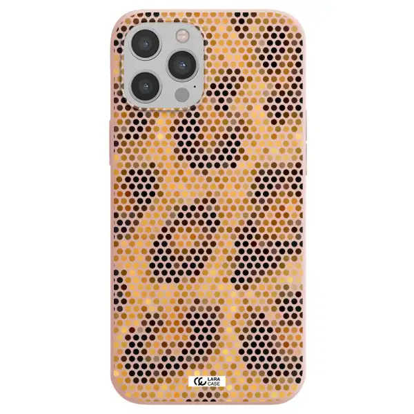 Leopard Dots Apple iPhone 12 pro max Silicone pastel pink Case