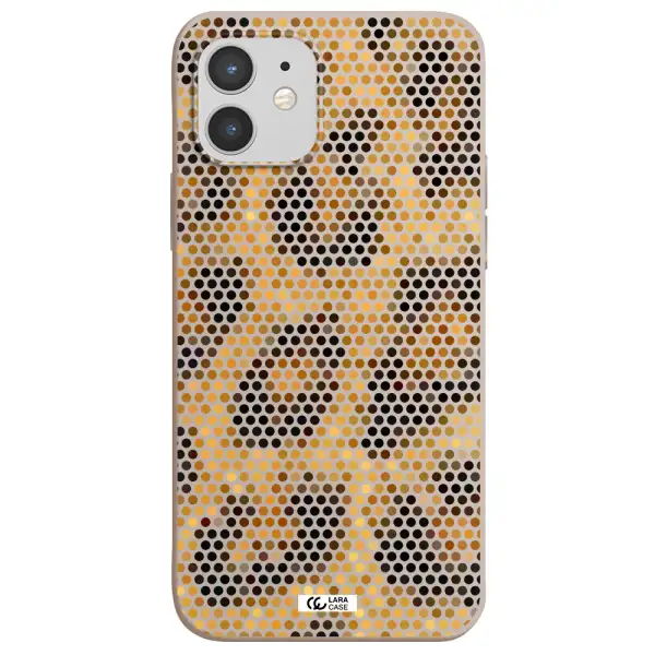 Leopard Dots Apple iPhone 12 Silicone Stone Case