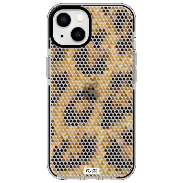 Leopard Dots Apple iPhone 13 impact black border Case