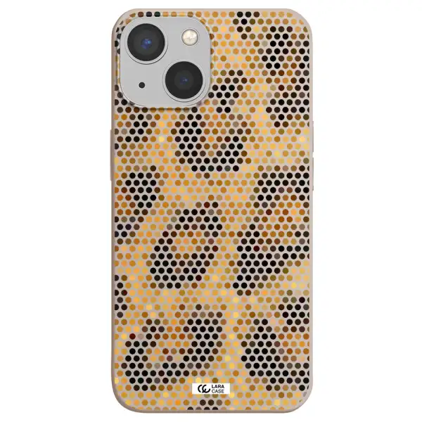 Leopard Dots Apple iPhone 13 mini Silicone Stone Case