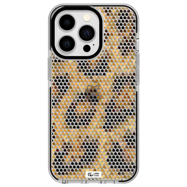 Leopard Dots Apple iPhone 13 Pro impact black border Case