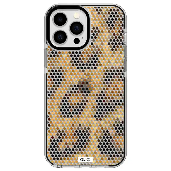 Leopard Dots Apple iPhone 13 Pro Max impact black border Case