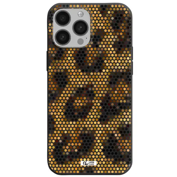 Leopard Dots Apple iPhone 13 Pro Silicone black Case