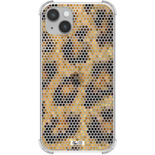 Leopard Dots Apple iPhone 14 plus Clear PC Case