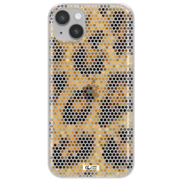 Leopard Dots Apple iPhone 14 plus Clear TPU Case