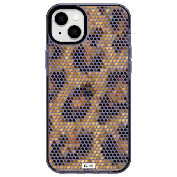 Leopard Dots Apple iPhone 14 plus impact Lilac Case