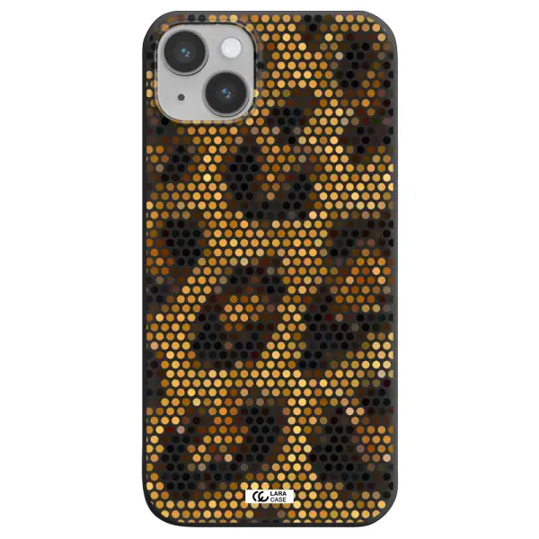Leopard Dots Apple iPhone 14 plus Silicone black Case