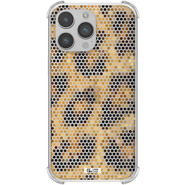 Leopard Dots Apple iPhone 14 pro Clear PC Case