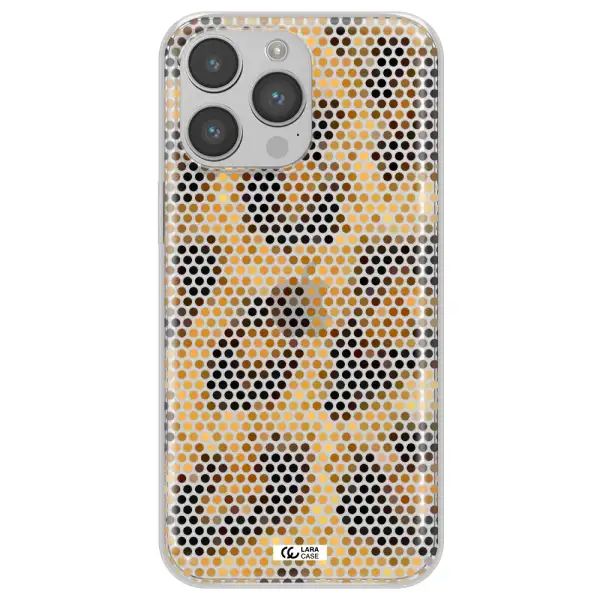 Leopard Dots Apple iPhone 14 pro Clear TPU Case