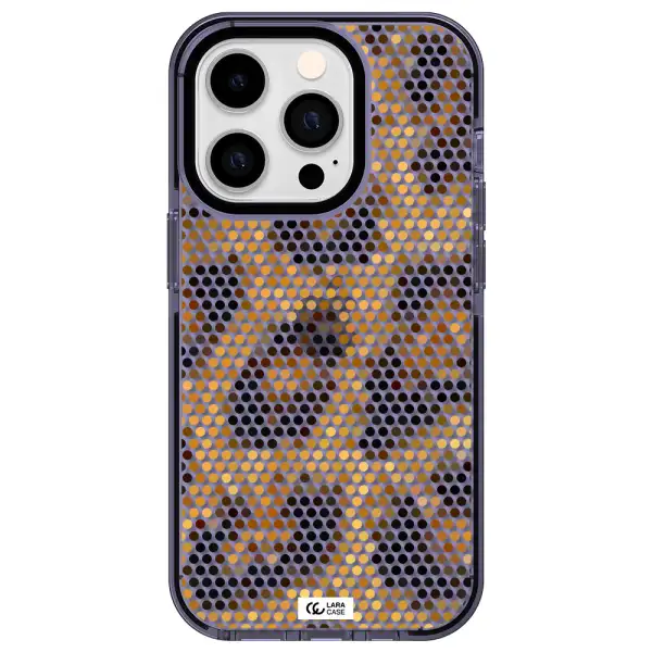 Leopard Dots Apple iPhone 14 pro impact Lilac Case