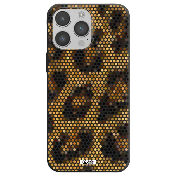Leopard Dots Apple iPhone 14 pro Silicone black Case