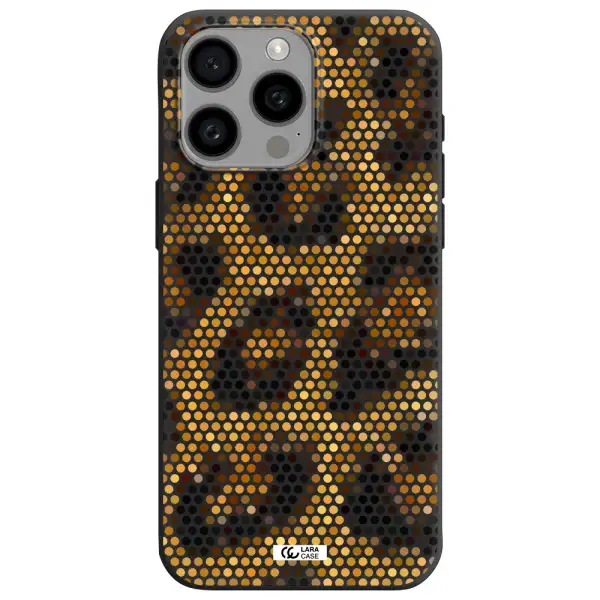Leopard Dots Apple Iphone 15 Pro max Silicone black Case