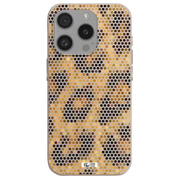 Leopard Dots Apple Iphone 15 Pro Silicone Stone Case