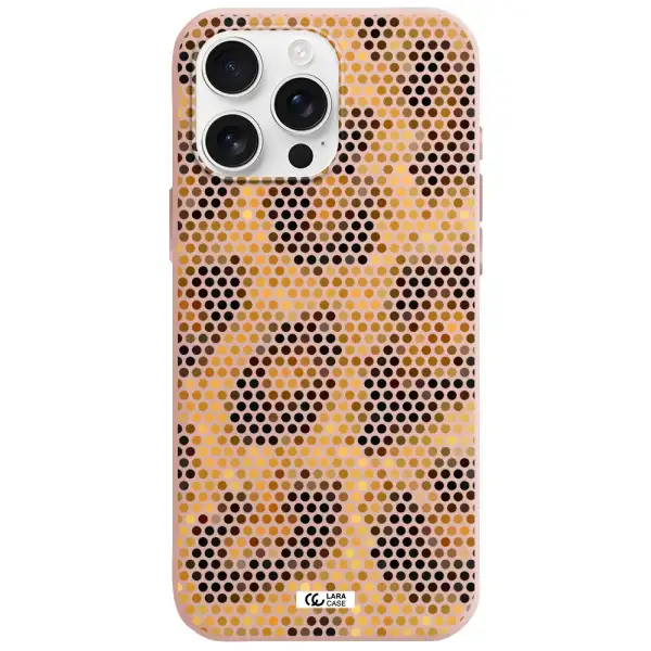 Leopard Dots Apple Iphone 16 Pro Max Silicone Pastel Pink Case