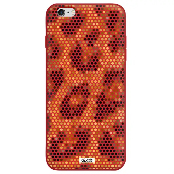 Leopard Dots Apple iPhone 6 plus Silicone Imperial Red Case