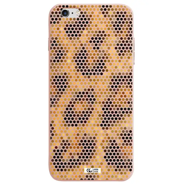 Leopard Dots Apple iPhone 6 plus Silicone pastel pink Case