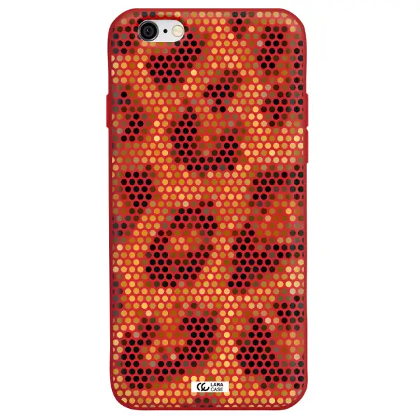 Leopard Dots Apple iPhone 6 Silicone Imperial Red Case