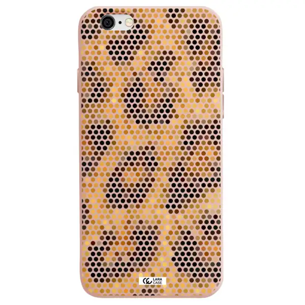 Leopard Dots Apple iPhone 6 Silicone pastel pink Case
