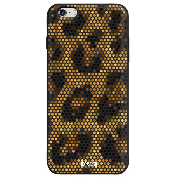 Leopard Dots Apple iPhone 6S Silicone black Case