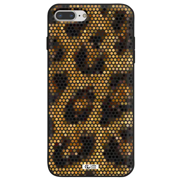 Leopard Dots Apple iPhone 7 plus Silicone black Case