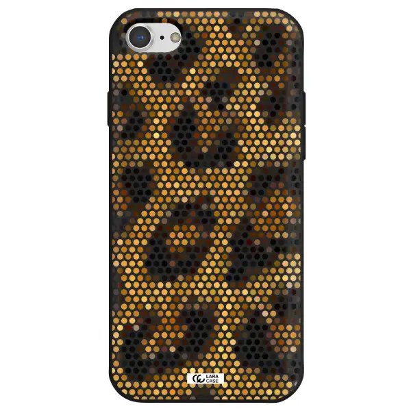 Leopard Dots Apple iPhone 7 Silicone black Case