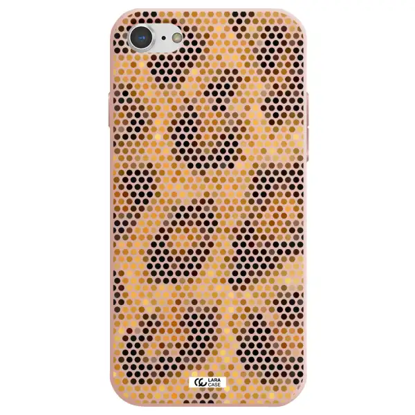 Leopard Dots Apple iPhone 7 Silicone pastel pink Case
