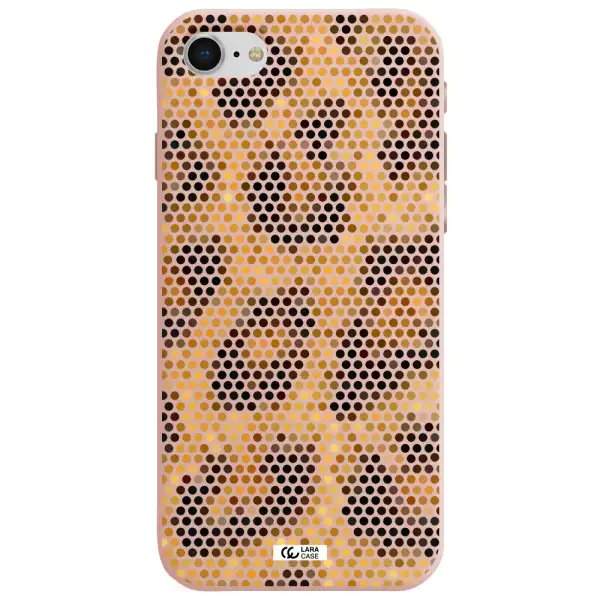 Leopard Dots Apple iPhone se 2020 Silicone pastel pink Case