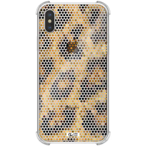 Leopard Dots Apple iPhone XS Clear PC Case