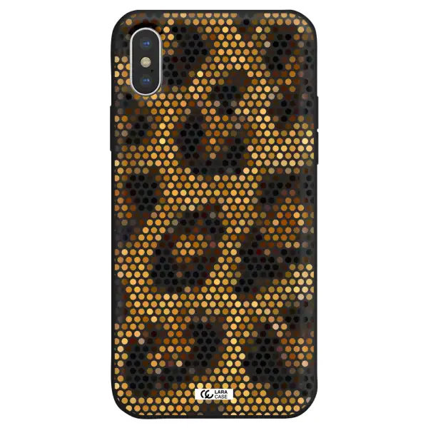 Leopard Dots Apple iPhone XS Silicone black Case