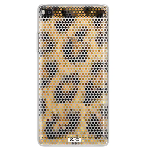 Leopard Dots Huawei P8 Clear TPU Case