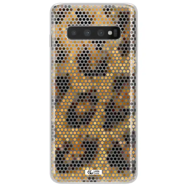 Leopard Dots Samsung S10 Clear TPU Case