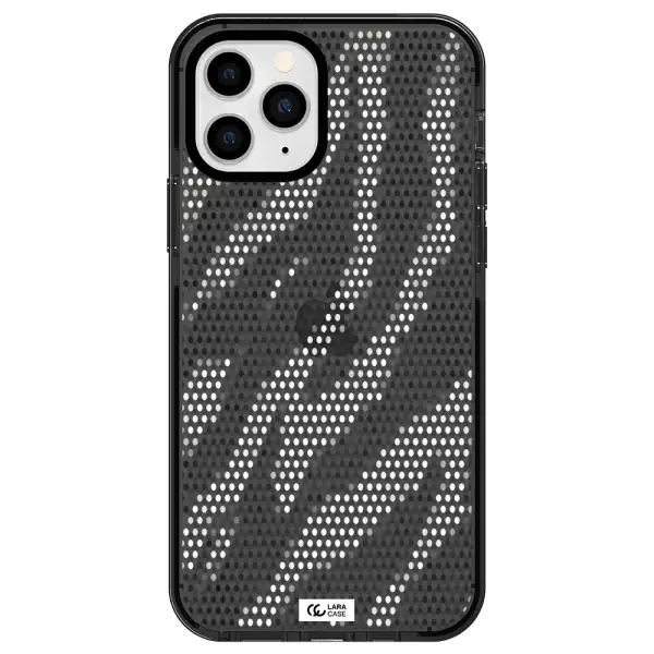 Zebra Dots Apple iPhone 11 pro impact Smoke Black Case