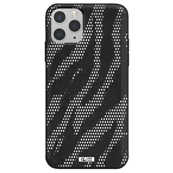 Zebra Dots Apple iPhone 11 pro Silicone black Case