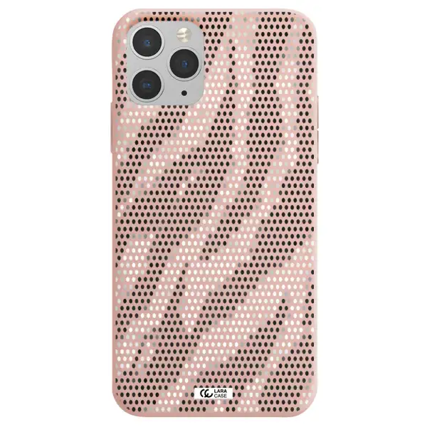 Zebra Dots Apple iPhone 11 pro Silicone pastel pink Case