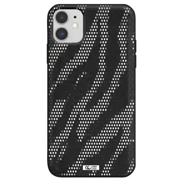 Zebra Dots Apple iPhone 11 Silicone black Case