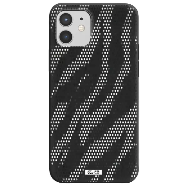 Zebra Dots Apple iPhone 12 mini Silicone black Case